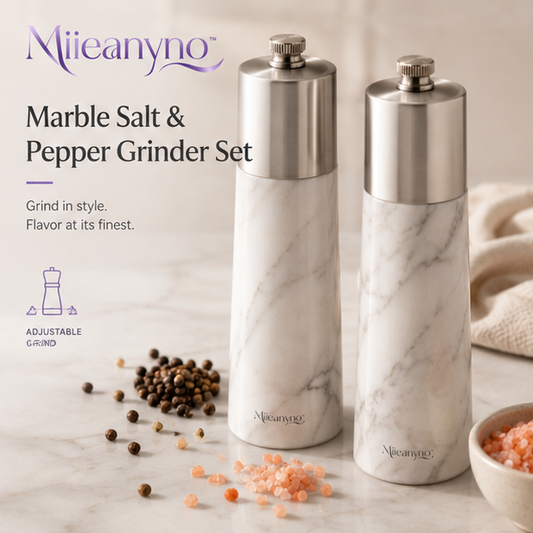 Miieanyno™ Marble Salt & Pepper Grinder Set