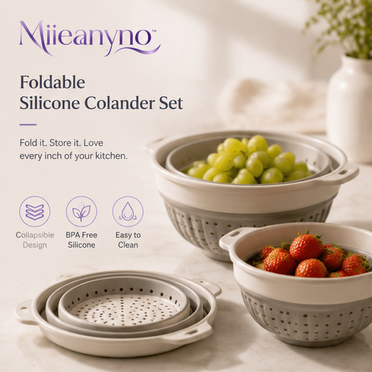 Miieanyno™ Foldable Silicone Colander Set